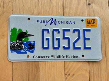 2014 Michigan Conserve Wildlife Habitat Duck License Plate