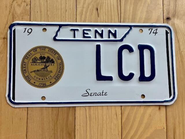 1974 Tennessee Senate License Plate