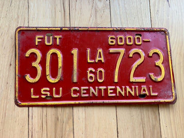 1960 Louisiana FUT License Plate
