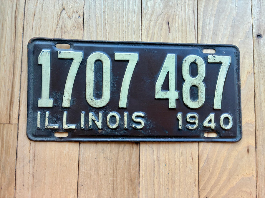 1940 Illinois License Plate