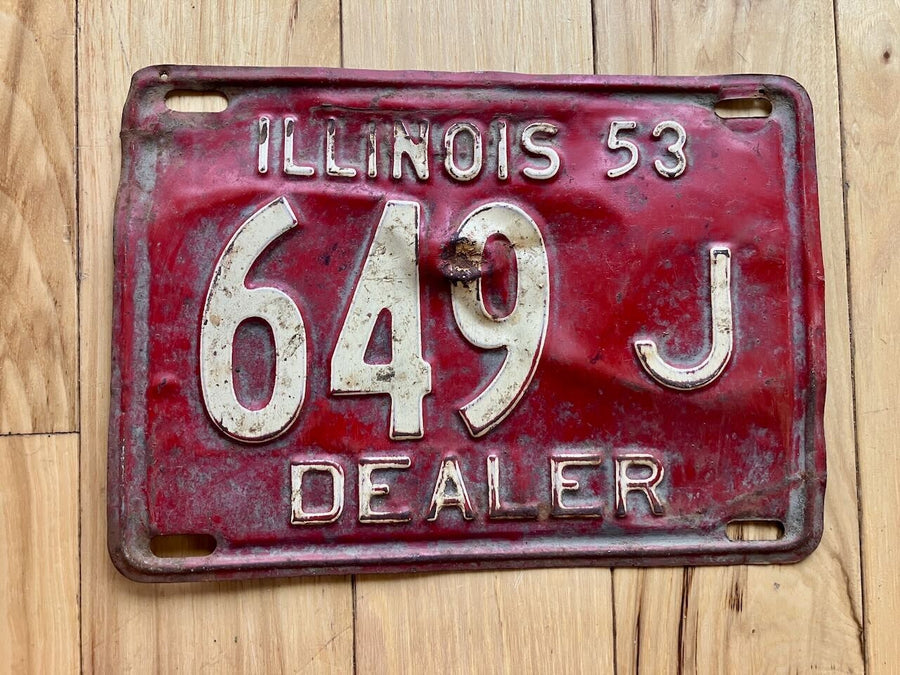 1953 Illinois Dealer License Plate