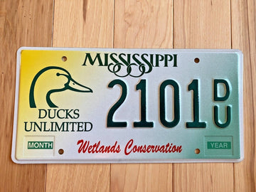 Mississippi Ducks Unlimited License Plate