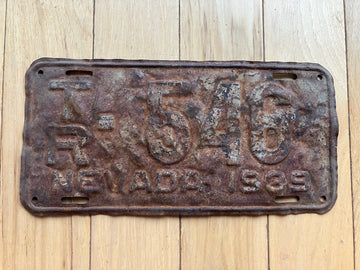 1939 Nevada License Plate