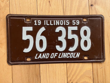 1959 Illinois License Plate