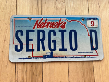 2010 Nebraska Vanity License Plate - SERGIO D