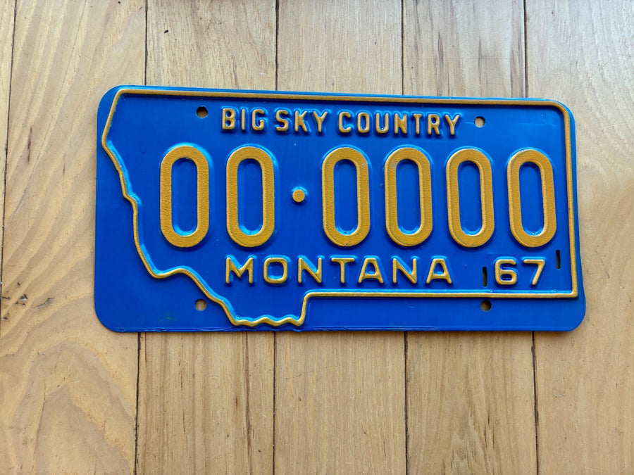 1967 Montana Sample License Plate