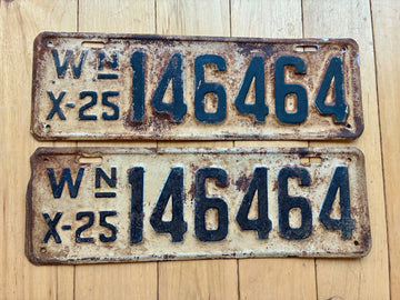 1925 Pair of Washington State License Plates