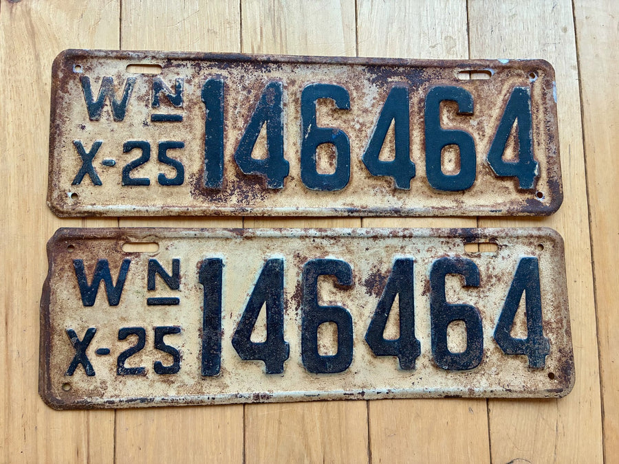 1925 Pair of Washington State License Plates