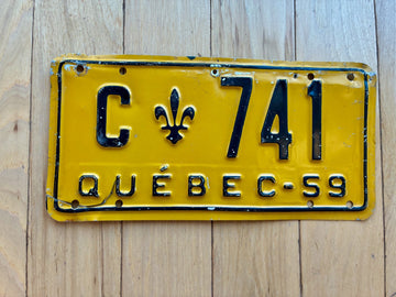 1959 Quebec Farm Tractor License Plate