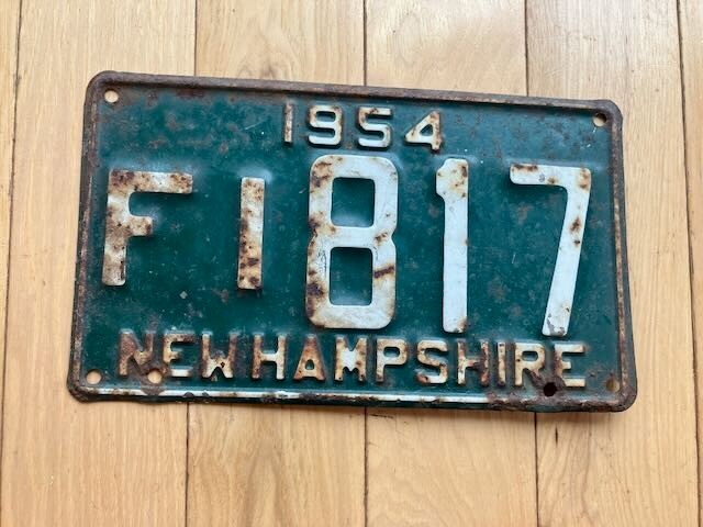 1954 New Hampshire License Plate