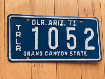 1971 Arizona Dealer Trailer License Plate