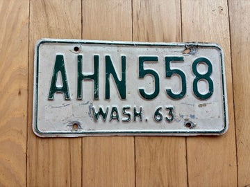 1963 Washington State License Plate - Check With DOL First For YOM