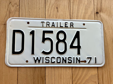 1971 Wisconsin Heavy Trailer License Plate