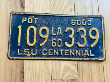 1960 Louisiana License Plate