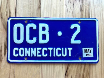 1981 Connecticut License Plate/ Possibly a Vanity?