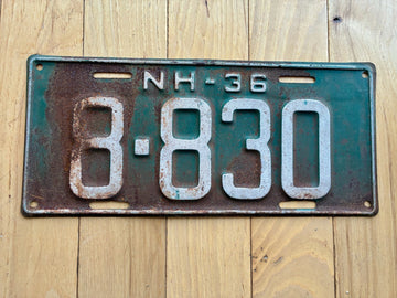 1936 New Hampshire License Plate