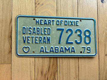 1979 Alabama Disabled Veteran License Plate
