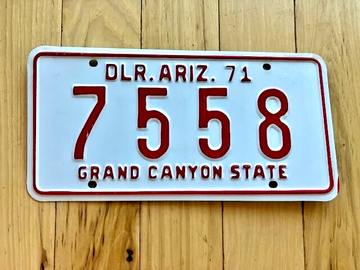 1971 Arizona Dealer License Plate