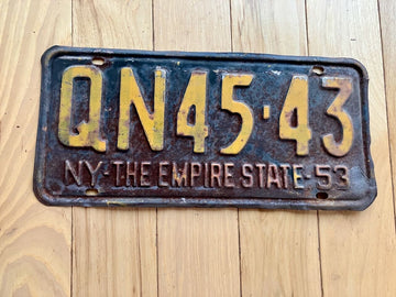 1953 New York License Plate