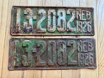 Pair of 1926 Nebraska License Plates