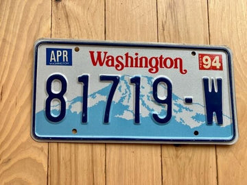 1994 Washington State Truck License Plate (Check With DOL First For YOM)