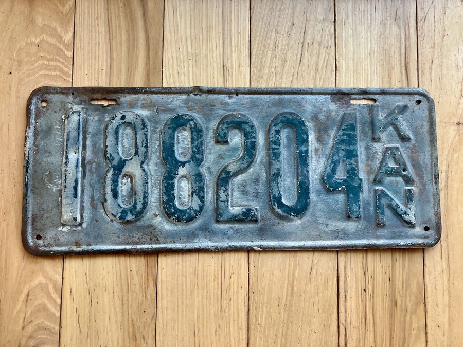 1918 Kansas License Plate