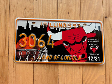 1993 Illinois Chicago Bulls Special Event License Plate