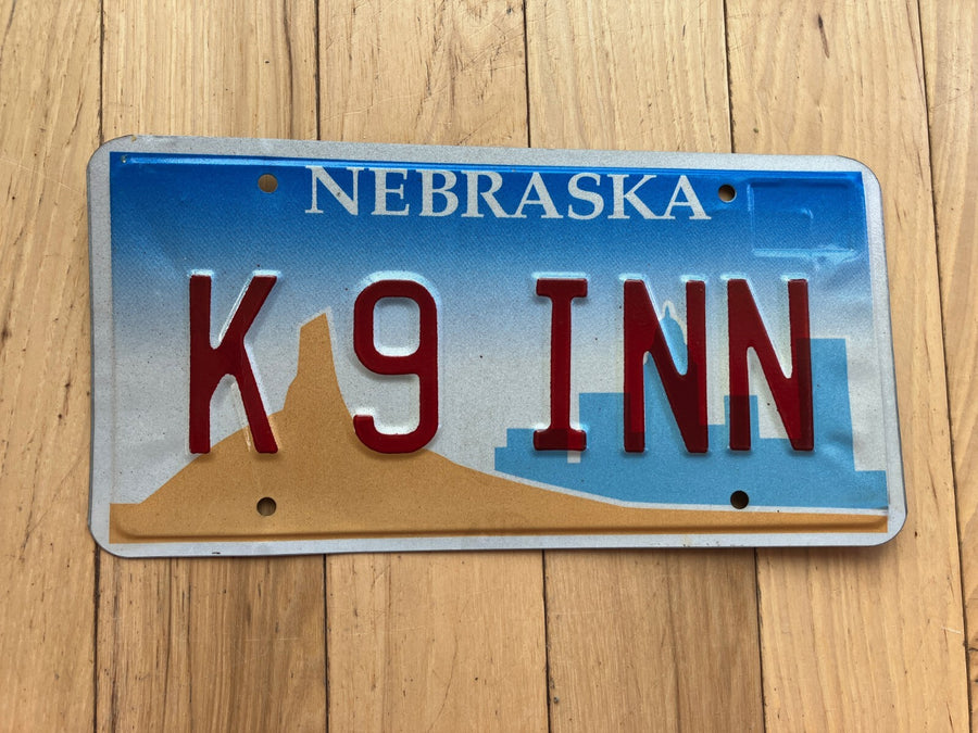 2001 Nebraska Vanity License Plate - K 9 INN