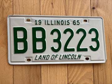 1965 Illinois License Plate