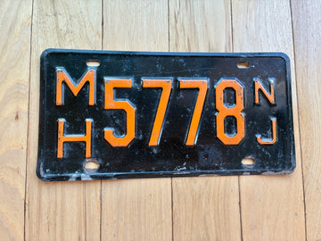 1957 New Jersey License Plate