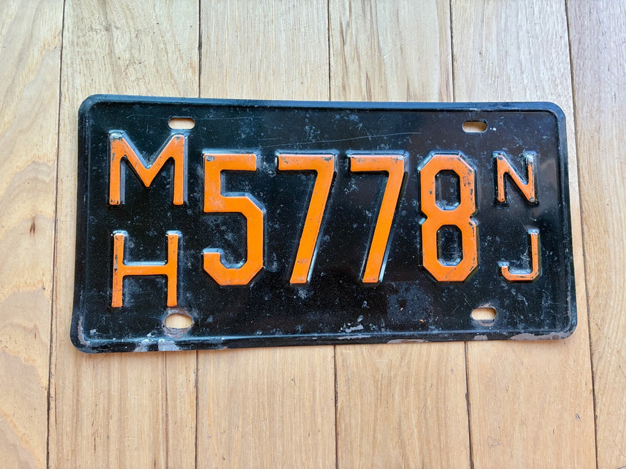 1957 New Jersey License Plate