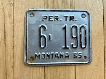 1965 Montana Permanent Trailer License Plate