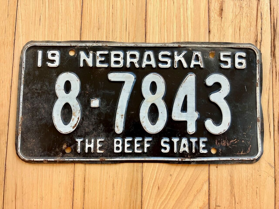 1956 Nebraska License Plate