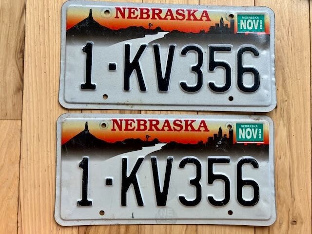 Pair of 1999 Nebraska License Plates