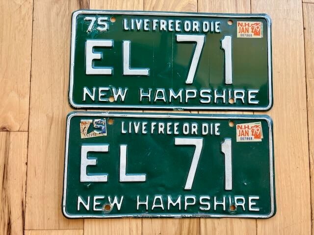 Pair of 1979 New Hampshire License Plates