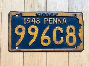 1948 Pennsylvania License Plate