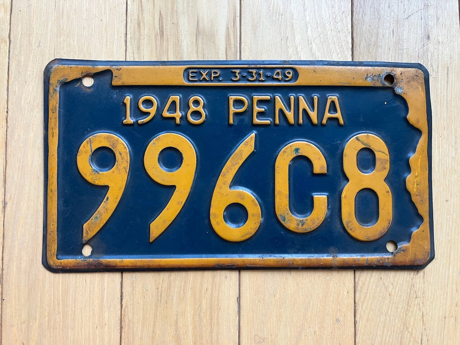 1948 Pennsylvania License Plate