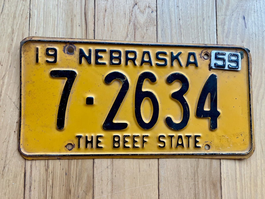 1959 Nebraska License Plate