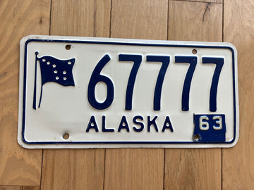 1963 Alaska License Plate