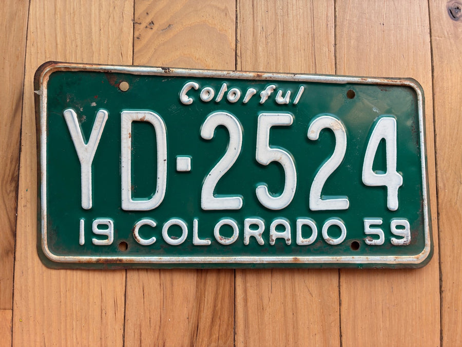 1959 Colorado License Plate