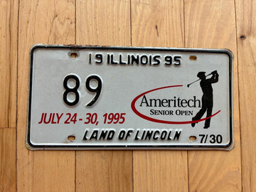 1995 Illinois Ameritech Senior Open Special Event License Plate