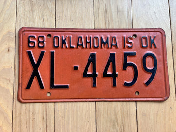 1968 Oklahoma License Plate