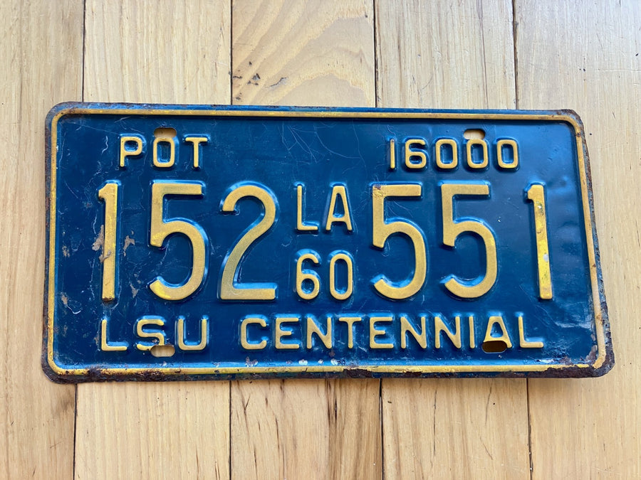 1960 Louisiana POT License Plate