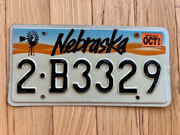 1993 Nebraska License Plate