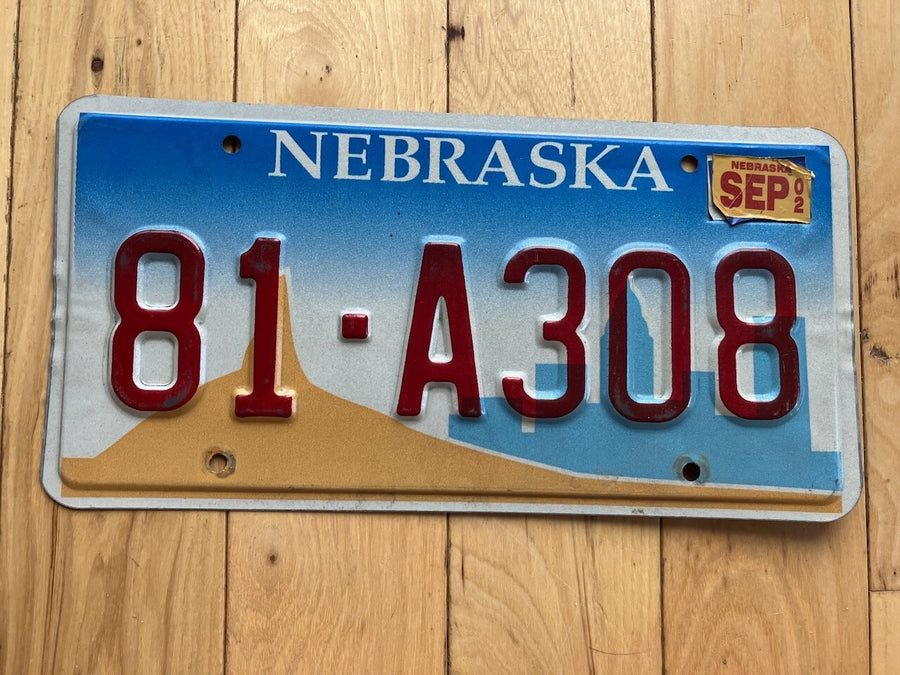 2002 Nebraska License Plate