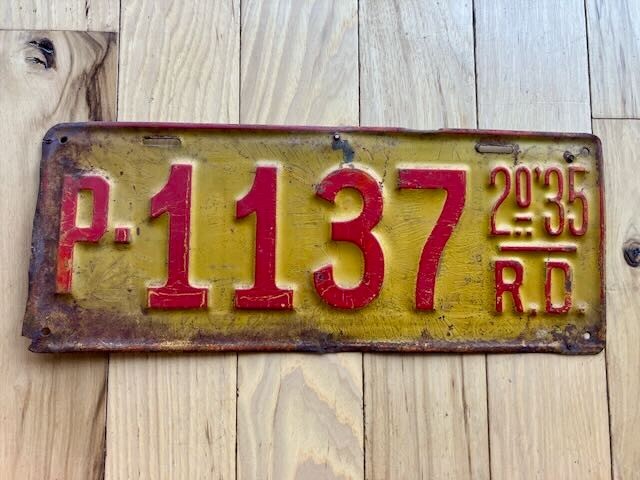 1935 Dominican Republic License Plate