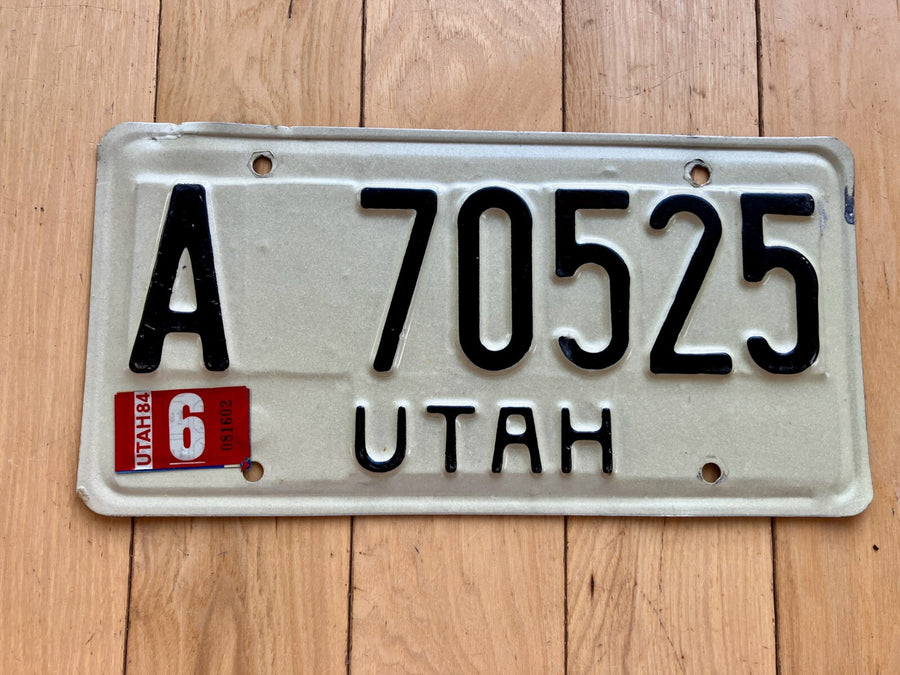 1984 Utah License Plate