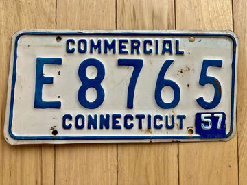 1957 Connecticut Commercial License Plate