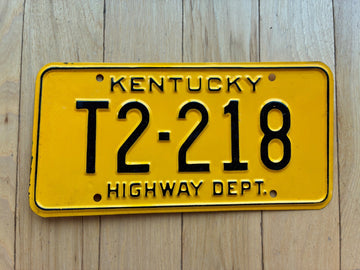 1963 to 1977 Kentucky Highway Department Truck License Plate