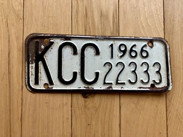 1966 Kansas Corporation Commission License Plate
